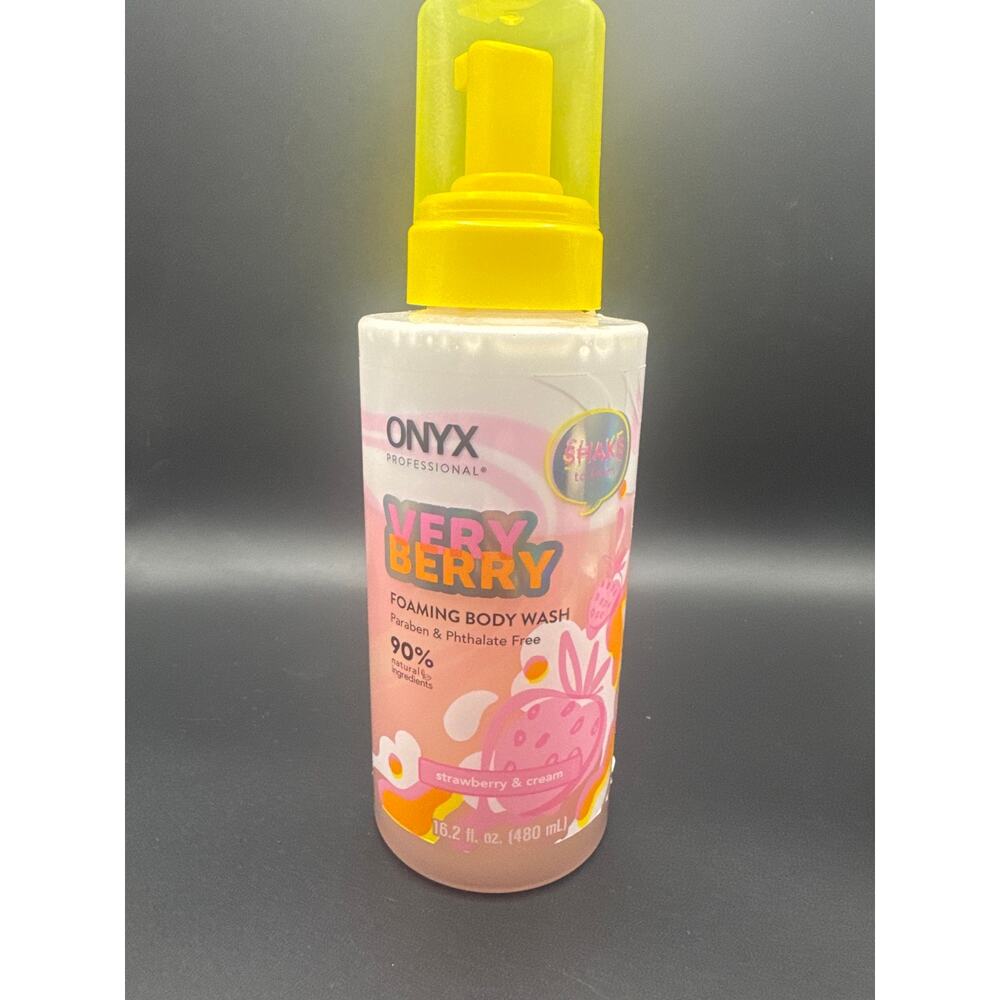 ONYX Very Berry Foaming Body Wash Strawberry & Cream 16 Fl Oz